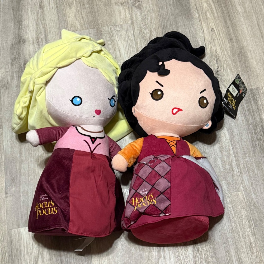 2 24 inch Hocus Pocus plush dolls XL Bundle NWT